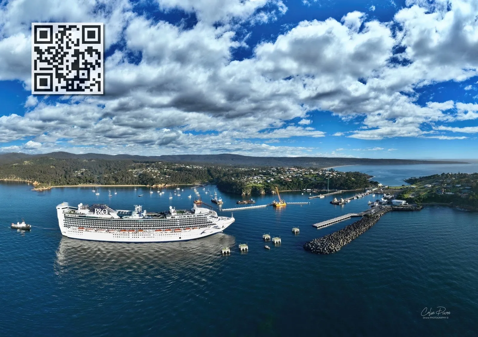 A wide panorama of the Port of Eden, order a print