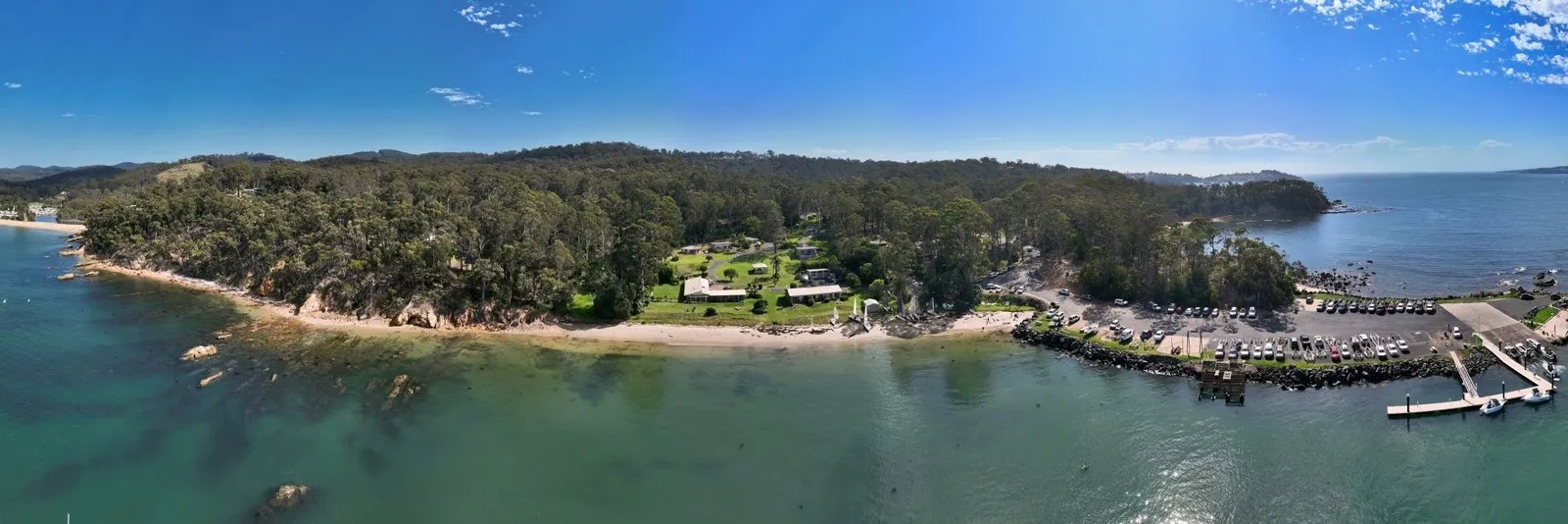 Quarantine Bay from the air on regatta day